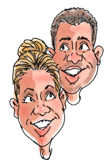 Digital Caricature Couple