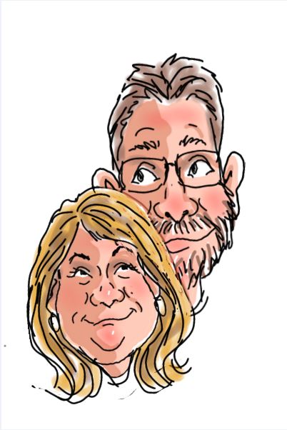 Digital Caricature Couple